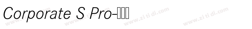 Corporate S Pro字体转换